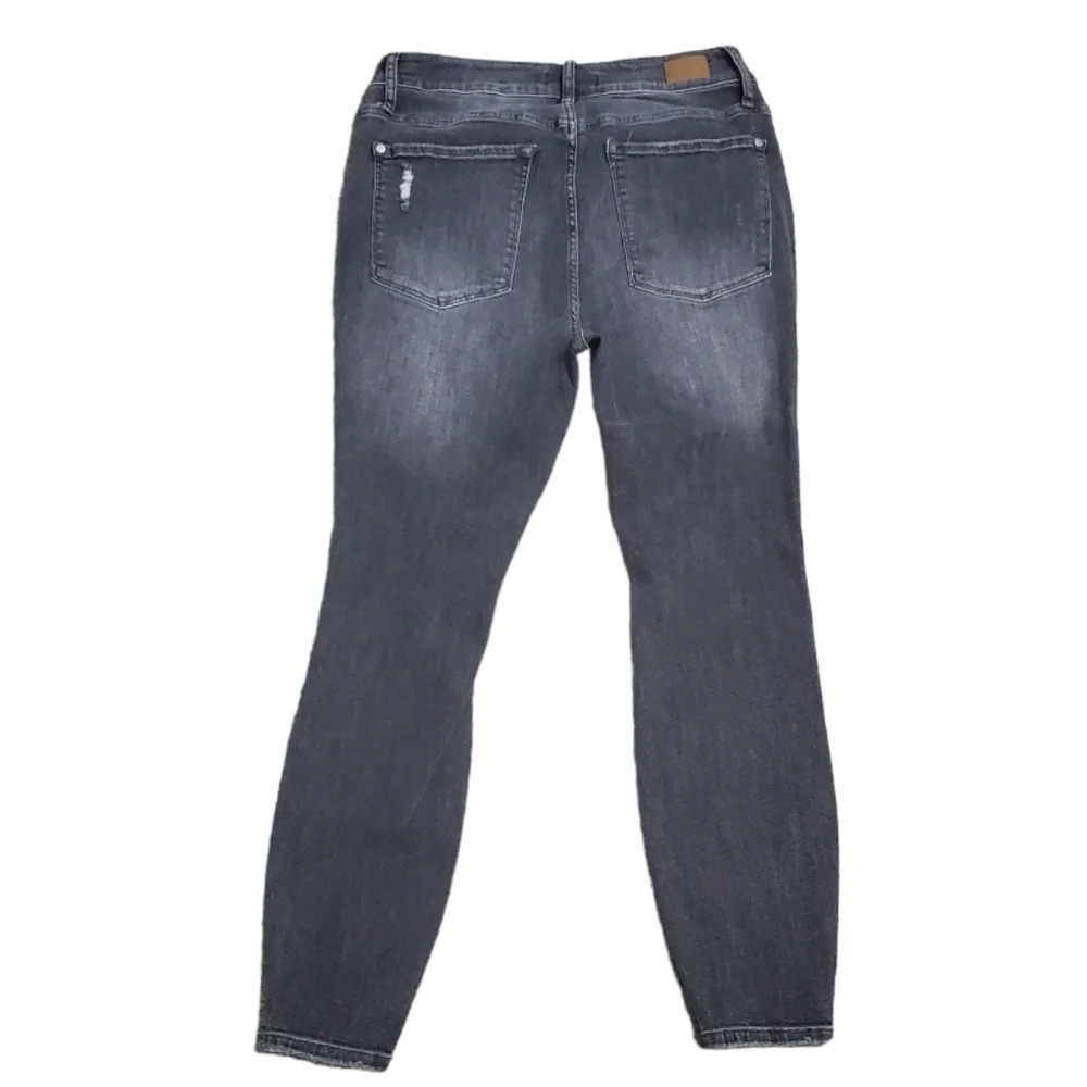 Judy Blue Women's Distressed Skinny Fit Black Denim Jeans 14W - Picture 6 of 11